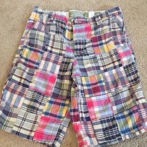 Old Navy Boys Madras Plaid Shorts Size 10 Easter